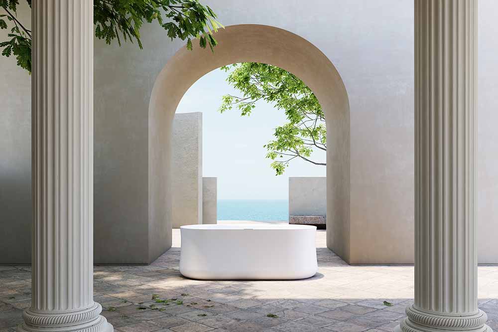 China Standalone Bathtub Manufacturer - New Design Oval Freestanding Acrylic Bathtub TW-7801 Display