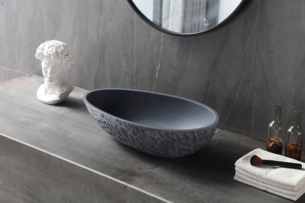 China Above Counter Basin Manufacturer - Above Counter Vessel Oval Wash Basin XA-A65G Display