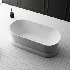 Exporteur Bestbewertete freistehende Acrylbadewanne im amerikanischen Stil mit Sockel TW-7991