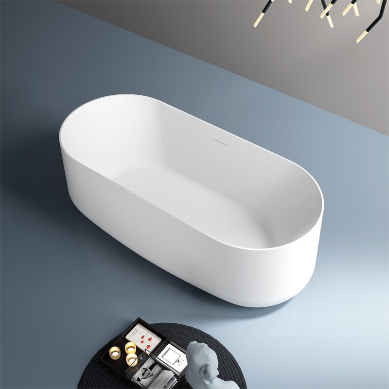 Factory Wholesale White Oval Freestanding Acrylic Bathtub TW-7691