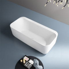 Popular Wholesale Designer Rectangle Back To Wall Freestanding Acrylic Bathtub TW-7677