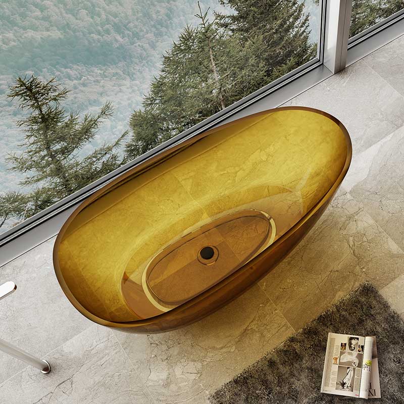 Hot Style Wholesale Freestanding Clear Resin Bathtub XA-8806T