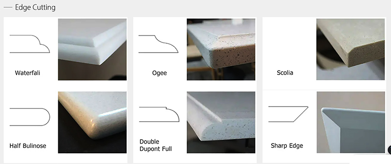 T&W Solid Surface Sheets Edge Cutting