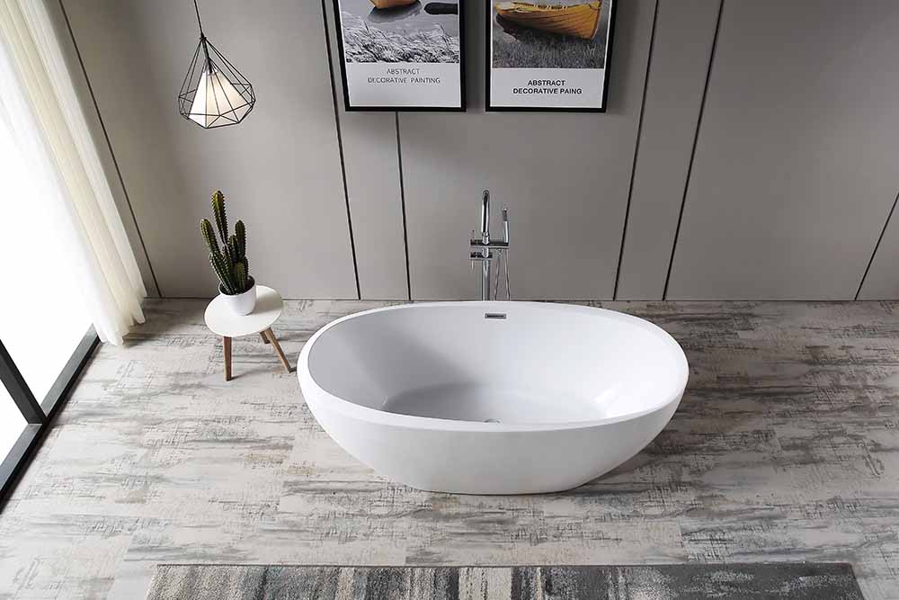 Acryl Badewanne Großhändler - T&amp;W Oval Freistehende Acryl Badewanne TW-6617 Display