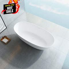 Popular Wholesale Designer Oval Freestanding Solid Surface Bathtub XA-8507