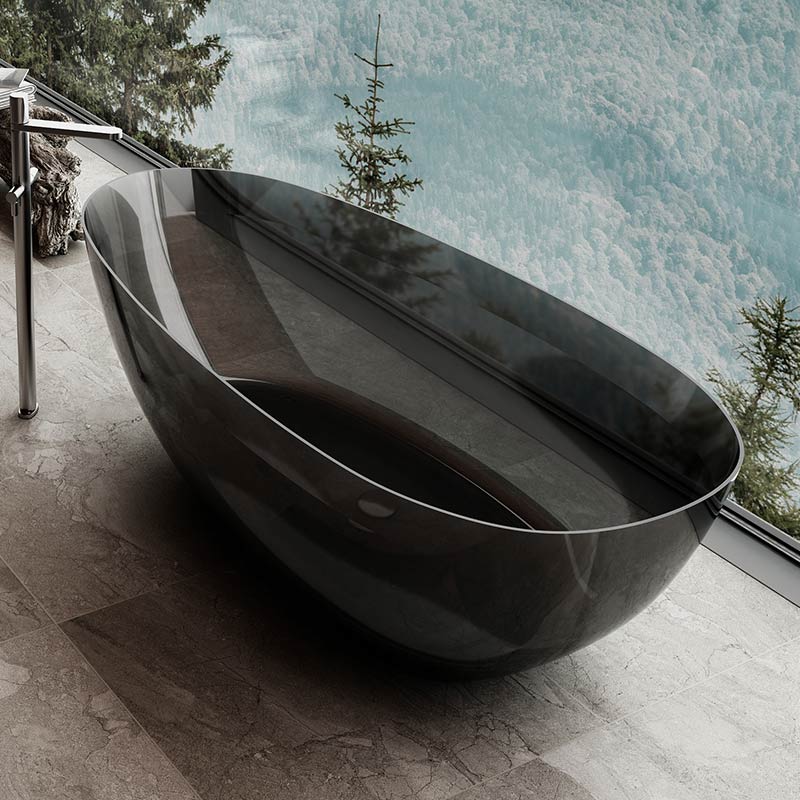 Promotional Specials Colored Freestanding Solid Surface Clear Resin Bathtub XA-8866T