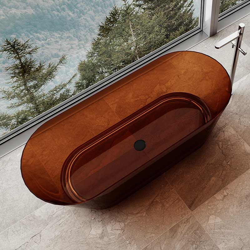 Hot Style Großhandel freistehende transparente Badewanne mit fester Oberfläche XA-8861T