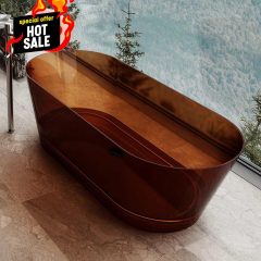 Hot Style Wholesale Freestanding Solid Surface Transparent Bathtub XA-8861T