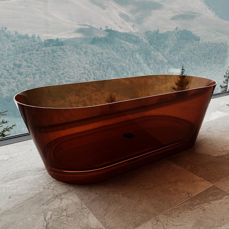 Hot Style Wholesale Freestanding Solid Surface Transparent Bathtub XA-8861T