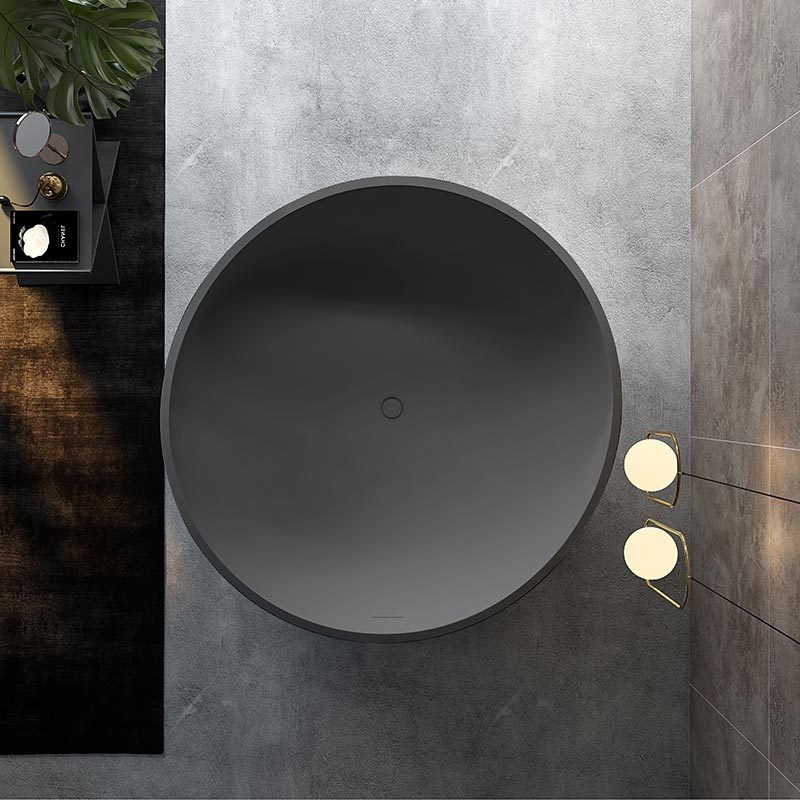 Factory Supply Quality Assurance Modern Round Freestanding Artificial Stone Bathtub TW-8666