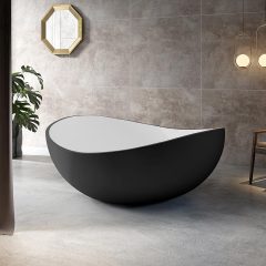 Factory Supply Quality Assurance Modern Round Freestanding Artificial Stone Bathtub TW-8666