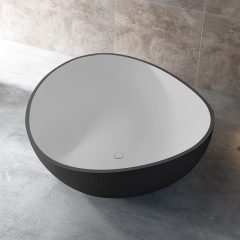 Factory Supply Quality Assurance Modern Round Freestanding Artificial Stone Bathtub TW-8666