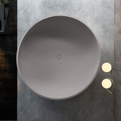 Factory Supply Quality Assurance Modern Round Freestanding Artificial Stone Bathtub TW-8666