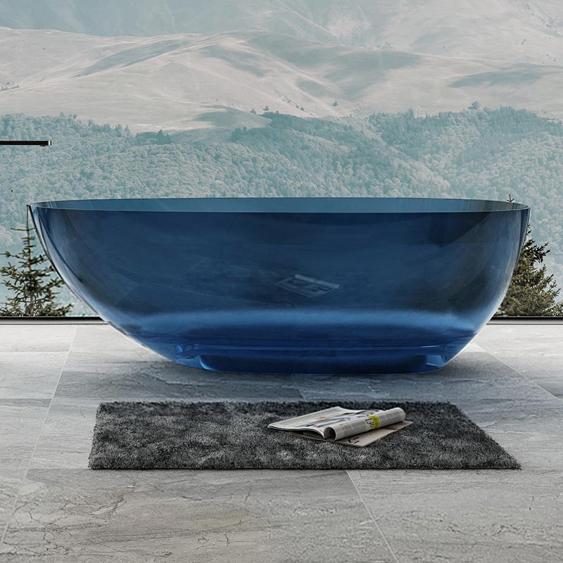 Wholesale High End Quality Freestanding Transparent Resin Bathtub XA-8866T