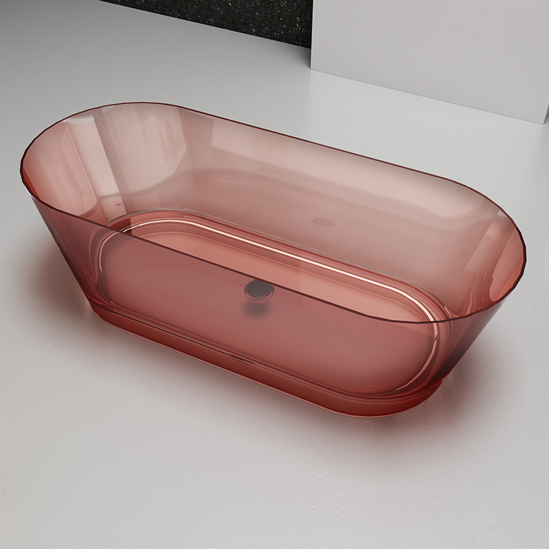 Hot Style Wholesale Freestanding Solid Surface Transparent Bathtub XA-8861T