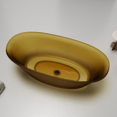 Exporter Freestanding Transparent Artificial Stone Bathtub XA-8823T