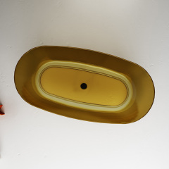 Werkseitige Qualitätssicherung, freistehende transparente Steinharzbadewanne XA-8831T