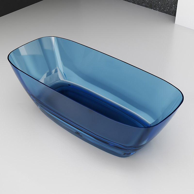 Großhandelspreis Transparente freistehende Badewanne mit fester Oberfläche XA-8508T