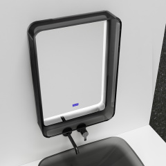 Heißer Stil Großhandel transparenter Harzrahmen LED-Badezimmerspiegel XA-ML75T