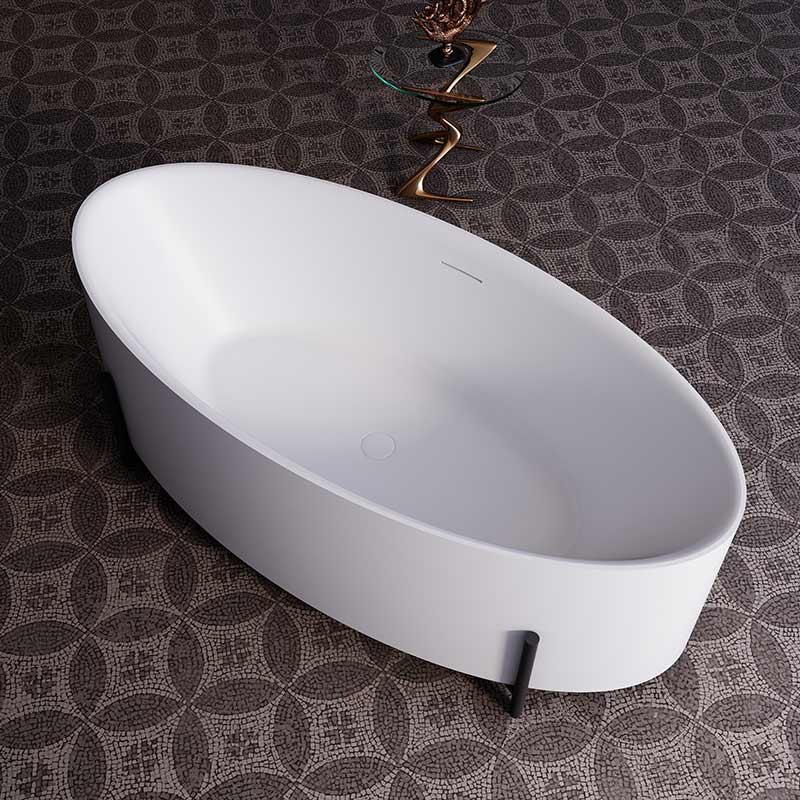 Oval One-piece Molding Stand Acrylic Bathtub XA-083
