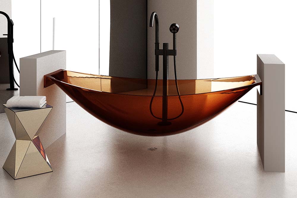 Transparent Hammock Bathtub Manufacturer - Newest Design Transparent Floating Hammock Bathtub Series Display