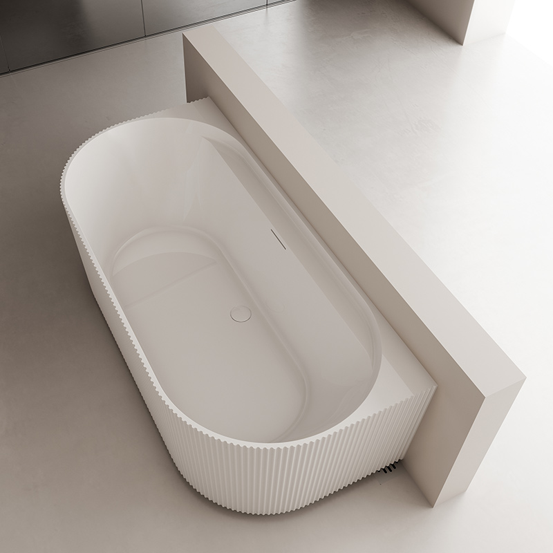 Hochwertige, freistehende, geriffelte Acryl-Badewanne mit einzigartigem Design im Großhandel TW-7136