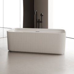 Popular Wholesale Designer Rectangle Freestanding Acrylic Fluted Tubs TW-7132