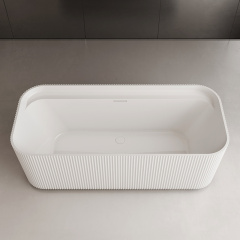 Popular Wholesale Designer Rectangle Freestanding Acrylic Fluted Tubs TW-7132