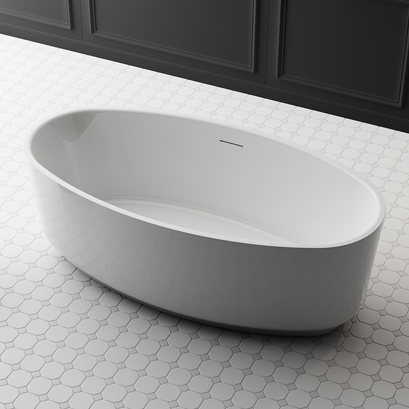 Beliebte Großhandel Designer Oval freistehende Acrylbadewanne TW-7318