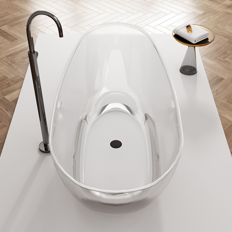 Exporter Transparent Egg Shape Freestanding Resin Bathtub TW-8208T