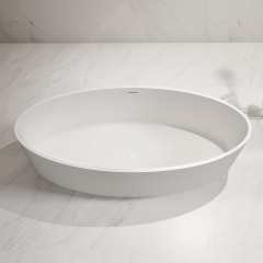 Lieferant Modernes Design Ovale freistehende Badewanne mit fester Oberfläche TW-8703