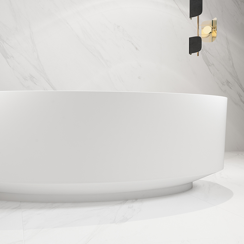 Supplier Modern Design Oval Freestanding Solid Surface Bathtub TW-8703