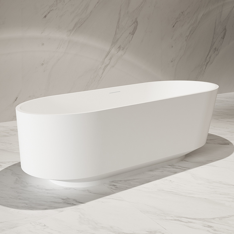 Werkseitige Qualitätssicherung, freistehende Badewanne aus Kunststein TW-8705