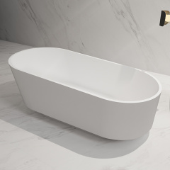Werkseitige Qualitätssicherung, freistehende Badewanne aus Kunststein TW-8705