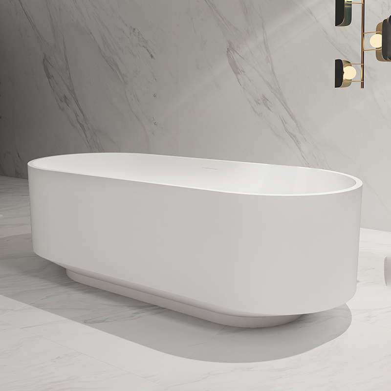 Manufacturer Elegant Freestanding Artificial Stone Bathtub TW-8701