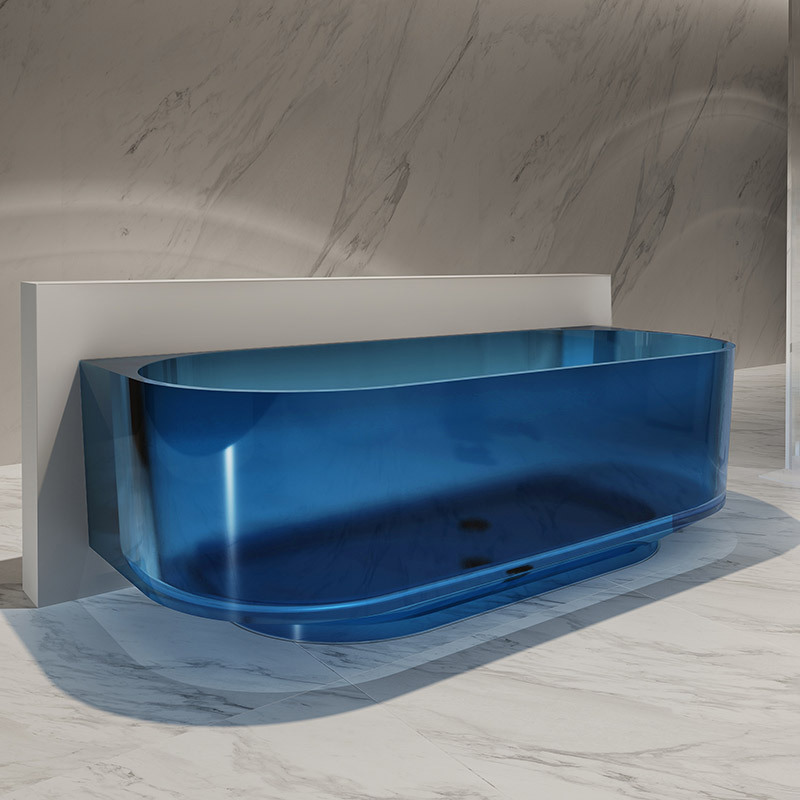 Großhandel High-End-Qualität, transparente, freistehende, klare Badewanne TW-8706T