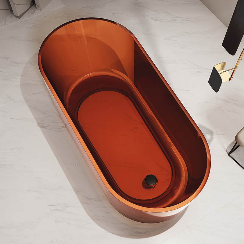 Popular Wholesale Designer Freestanding Resin Stone Transparent Bathtub XA-8705T