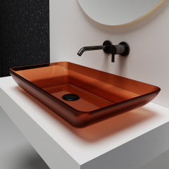 Wholesale High End Quality Above Counter Top Translucent Wash Hand Basin TW-A81T