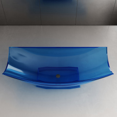 Wholesale Fashion Freestanding Vessel Solid Surface Transparent Hammock Bathtub TW-8992T