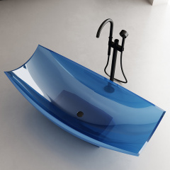 Wholesale Fashion Freestanding Vessel Solid Surface Transparent Hammock Bathtub TW-8992T