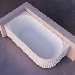 Wholesale High End Quality Corner Acrylic Freestanding Fluted Bathtub TW-7113