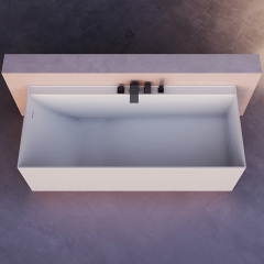 Werkseitige Qualitätssicherung, freistehende Badewanne mit fester Oberfläche XA-8672