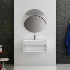 Exporter Wall-Mount Solid Surface Single Bathroom Sink TW-G72