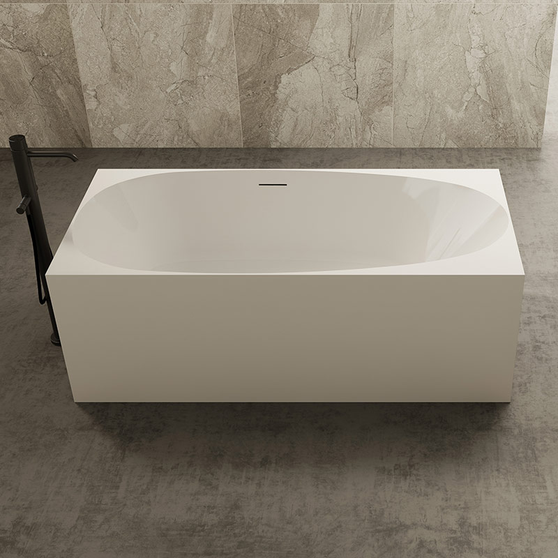 Manufacturer High End Rectangle Back To Wall Freestanding Acrylic Bathtub TW-7621