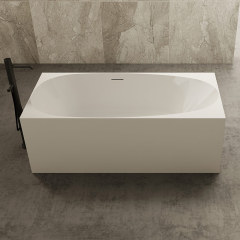 Manufacturer High End Rectangle Back To Wall Freestanding Acrylic Bathtub TW-7621