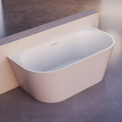 Quality Wholesale Unique Design Back To Wall Oval Freestanding Acrylic Bathtub XA-191