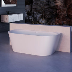 Quality Wholesale Unique Design Back To Wall Oval Freestanding Acrylic Bathtub XA-191