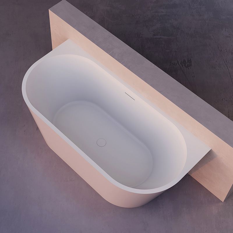 Quality Wholesale Unique Design Back To Wall Oval Freestanding Acrylic Bathtub XA-191
