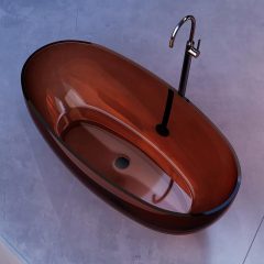 Freistehende transparente Badewanne im Fabrikgroßhandel TW-8607T