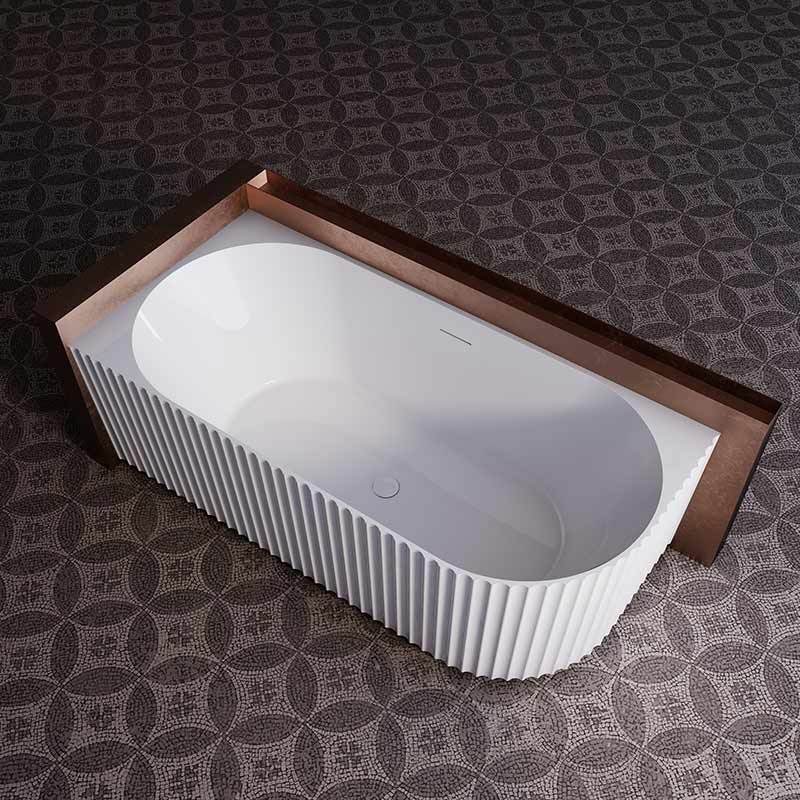 Wholesale High End Quality Acrylic Freestanding Fluted Bathtub TW-7123R